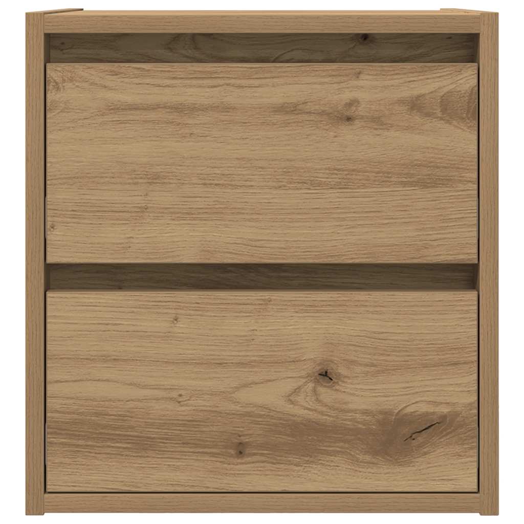 Κομοδίνο Επιτοίχιο Αρτισιανή Δρυς 38x34x40 εκ.