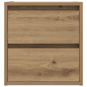 Κομοδίνο Επιτοίχιο Αρτισιανή Δρυς 38x34x40 εκ.