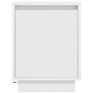 Κομοδίνο με φώτα LED Λευκό 38x34x50 cm - Pakobazaar