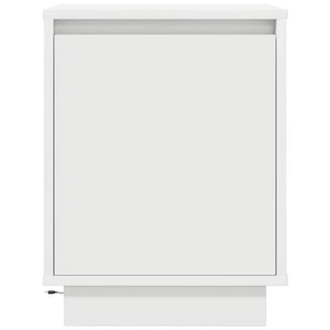 Κομοδίνα με φώτα LED 2 τεμάχια Λευκό 38x34x50 cm - Pakobazaar