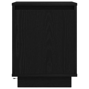 Κομοδίνα με φώτα LED 2 τεμάχια Μαύρο 38x34x50 cm - Pakobazaar