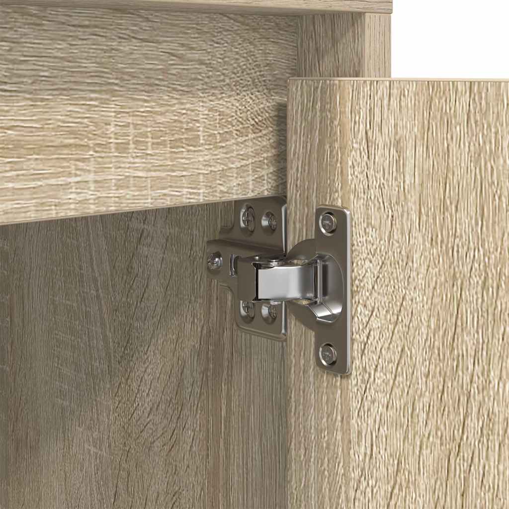 Κομοδίνα με φώτα LED 2 τεμάχια Sonoma Oak 38x34x50 cm - Pakobazaar