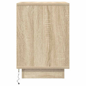 Κομοδίνα με φώτα LED 2 τεμάχια Sonoma Oak 38x34x50 cm - Pakobazaar