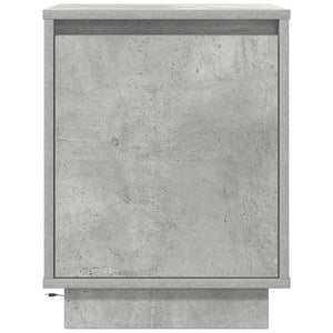 Κομοδίνα με φώτα LED 2 τεμάχια Μπετόν Γκρι 38x34x50 cm - Pakobazaar