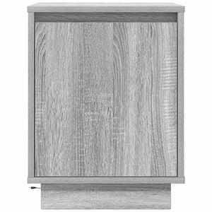 Κομοδίνο με φώτα LED Γκρι Sonoma 38x34x50 cm - Pakobazaar