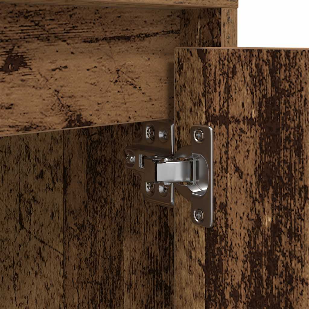 Κομοδίνο με φώτα LED Παλιό ξύλο 38x34x50 cm - Pakobazaar