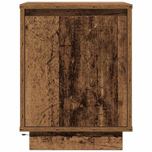 Κομοδίνα με φώτα LED 2 τεμάχια Παλιό ξύλο 38x34x50 cm - Pakobazaar