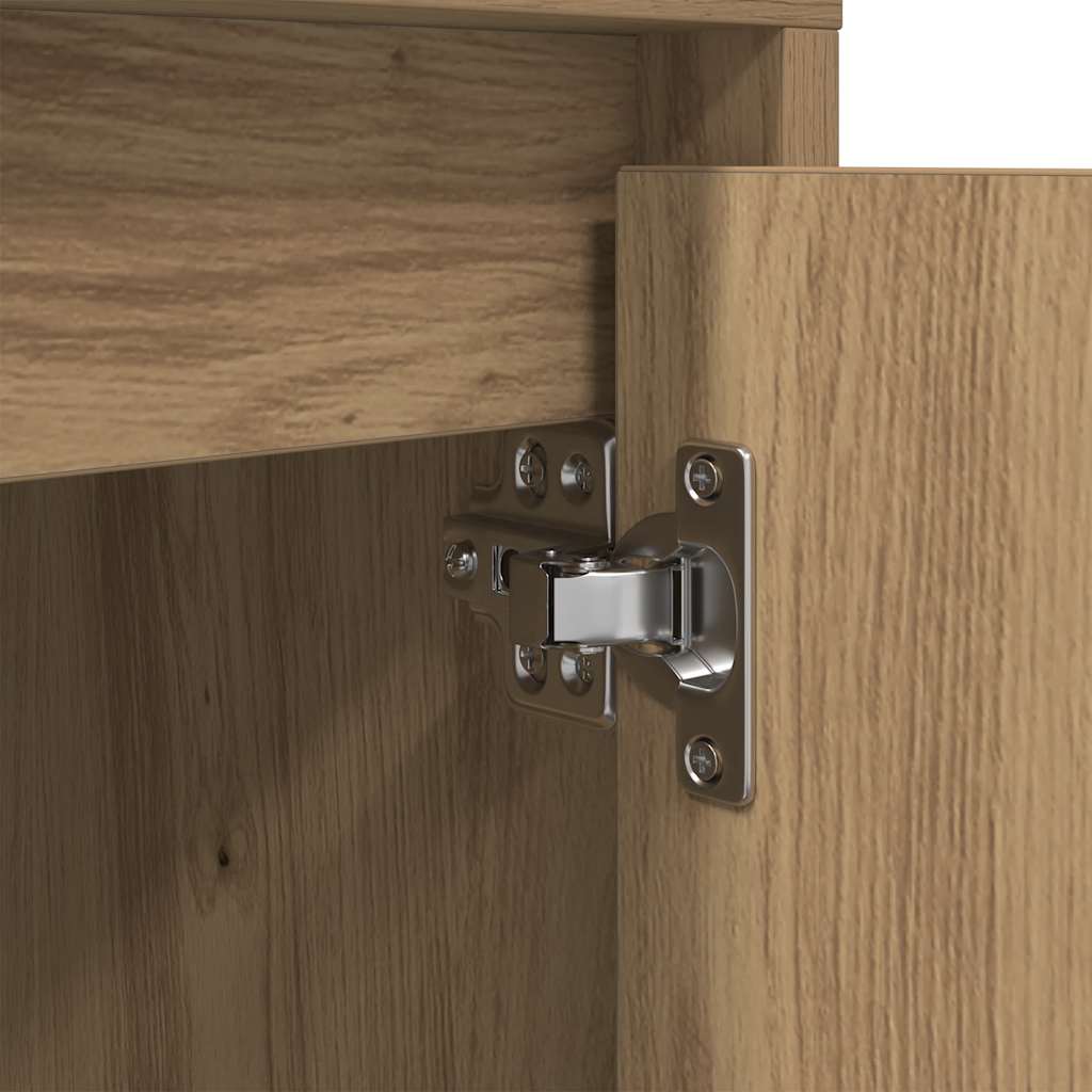 Κομοδίνα με φώτα LED 2 τεμάχια Artisan Oak 38x34x50 cm - Pakobazaar
