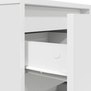 Κομοδίνο με φώτα LED Λευκό 38x34x50 cm - Pakobazaar