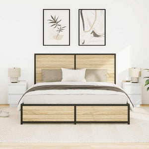 Κομοδίνα με φώτα LED 2 τεμάχια Λευκό 38x34x50 cm - Pakobazaar