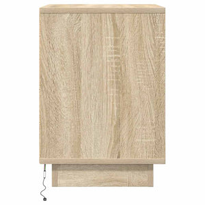 Κομοδίνο με φώτα LED Sonoma Oak 38x34x50 cm - Pakobazaar