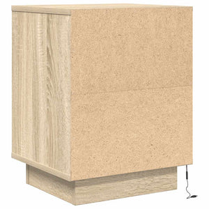 Κομοδίνο με φώτα LED Sonoma Oak 38x34x50 cm - Pakobazaar
