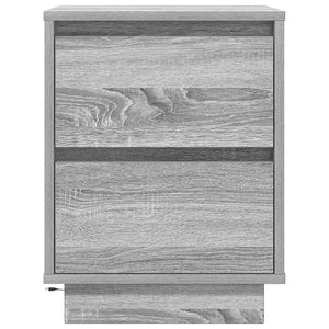 Κομοδίνο με φώτα LED Γκρι Sonoma 38x34x50 cm - Pakobazaar