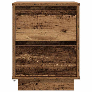Κομοδίνο με φώτα LED Παλιό ξύλο 38x34x50 cm - Pakobazaar