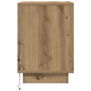 Κομοδίνο με φώτα LED Artisan Oak 38x34x50 cm