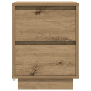 Κομοδίνα με φώτα LED 2 τεμάχια Artisan Oak 38x34x50 cm - Pakobazaar