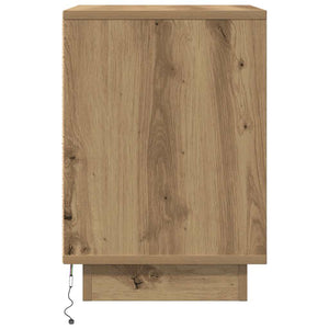 Κομοδίνα με φώτα LED 2 τεμάχια Artisan Oak 38x34x50 cm - Pakobazaar