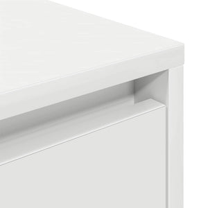 Κομοδίνο με φώτα LED Λευκό 38x34x65 cm - Pakobazaar