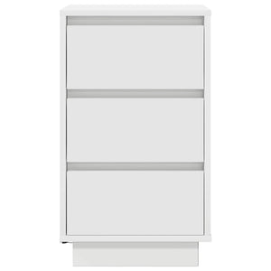 Κομοδίνο με φώτα LED Λευκό 38x34x65 cm - Pakobazaar