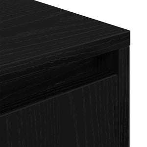 Κομοδίνο με φώτα LED Μαύρο 38x34x65 cm - Pakobazaar