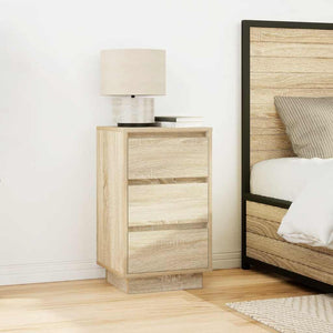Κομοδίνο με φώτα LED Sonoma Oak 38x34x65 cm - Pakobazaar