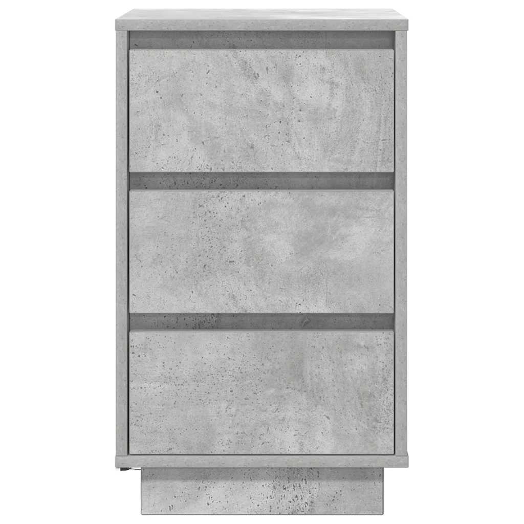 Κομοδίνο με φώτα LED Γκρι μπετόν 38x34x65 cm - Pakobazaar