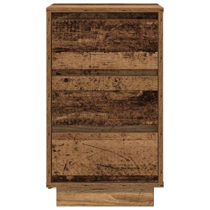 Κομοδίνο με φώτα LED Παλιό ξύλο 38x34x65 cm - Pakobazaar
