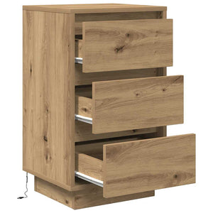 Κομοδίνο με φώτα LED Artisan Oak 38x34x65 cm - Pakobazaar