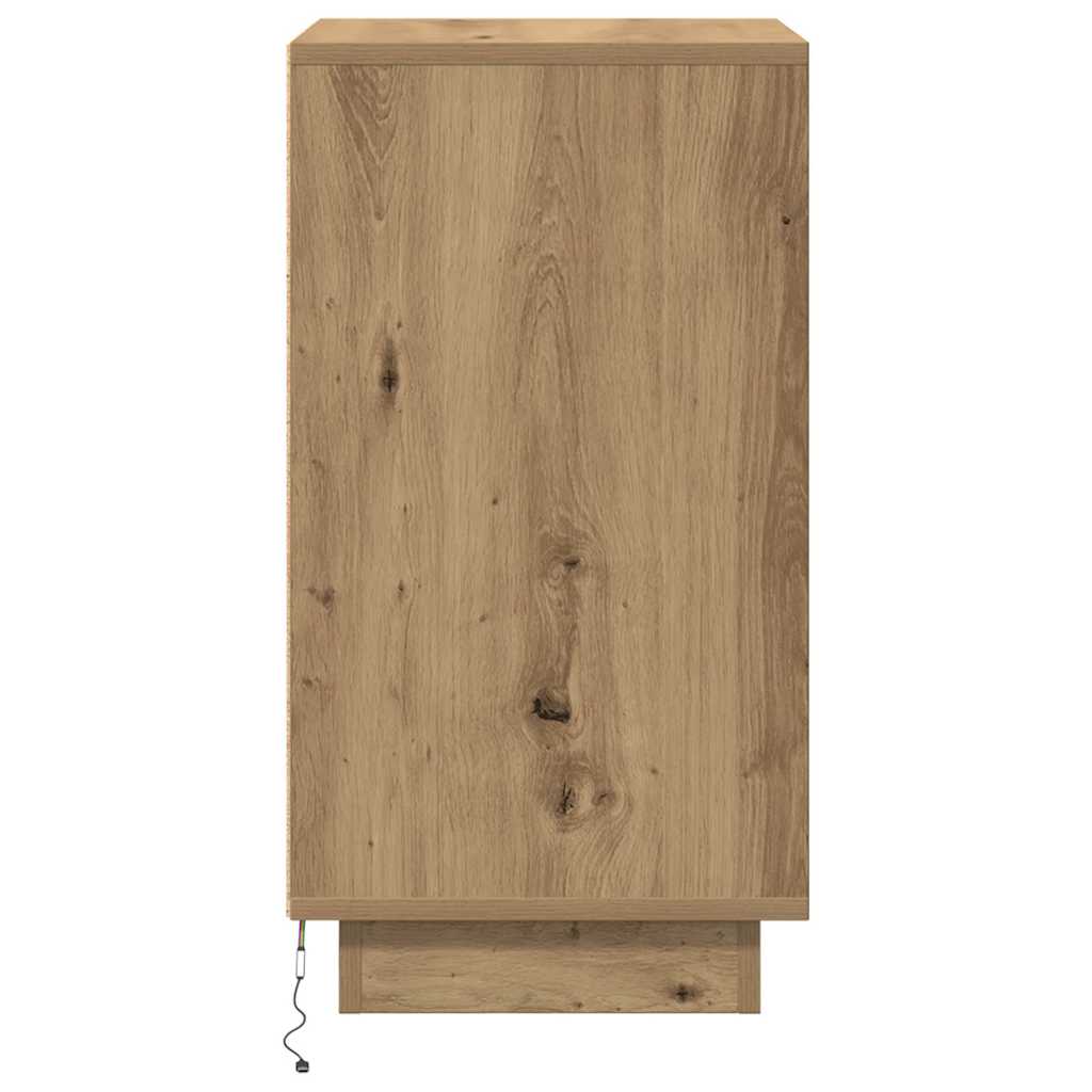 Κομοδίνο με φώτα LED Artisan Oak 38x34x65 cm - Pakobazaar