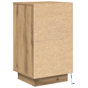 Κομοδίνο με φώτα LED Artisan Oak 38x34x65 cm - Pakobazaar