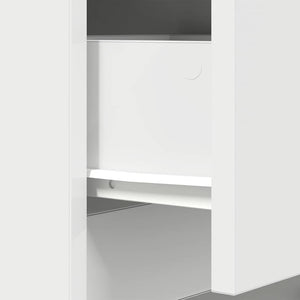 Κομοδίνο Λευκό 39x35x125 εκ. από Επεξεργασμένο Ξύλο - Pakobazaar