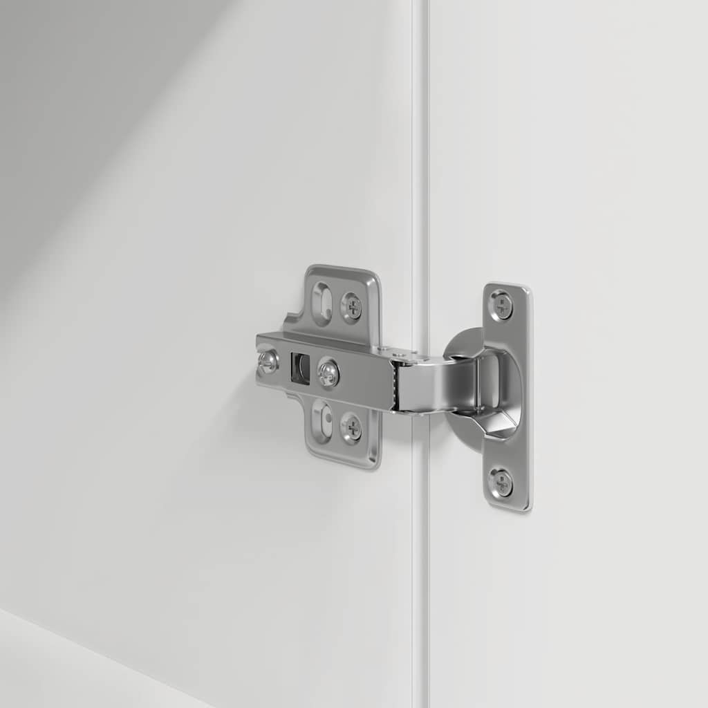 Κομοδίνο Λευκό 39x35x125 εκ. από Επεξεργασμένο Ξύλο - Pakobazaar