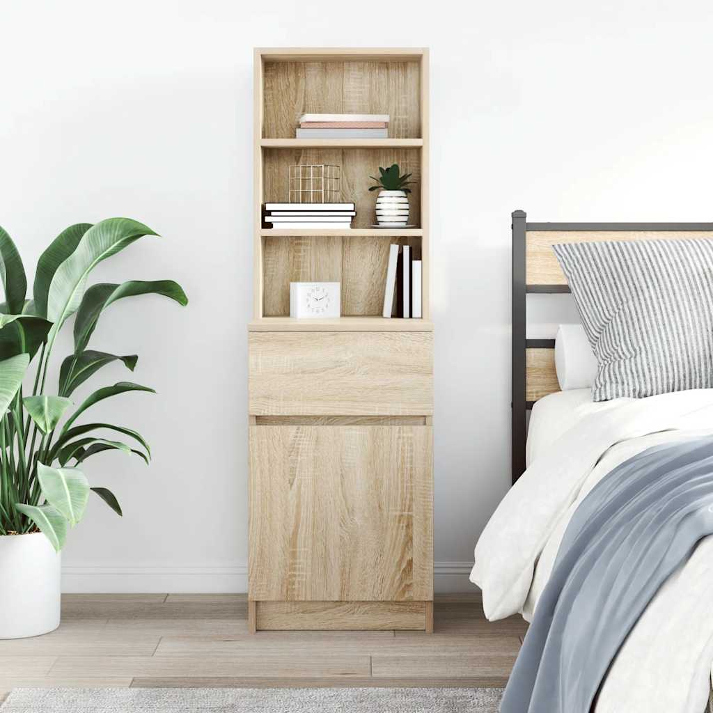 Κομοδίνο Sonoma Δρυς 39x35x125 εκ. από Επεξεργασμένο Ξύλο - Pakobazaar