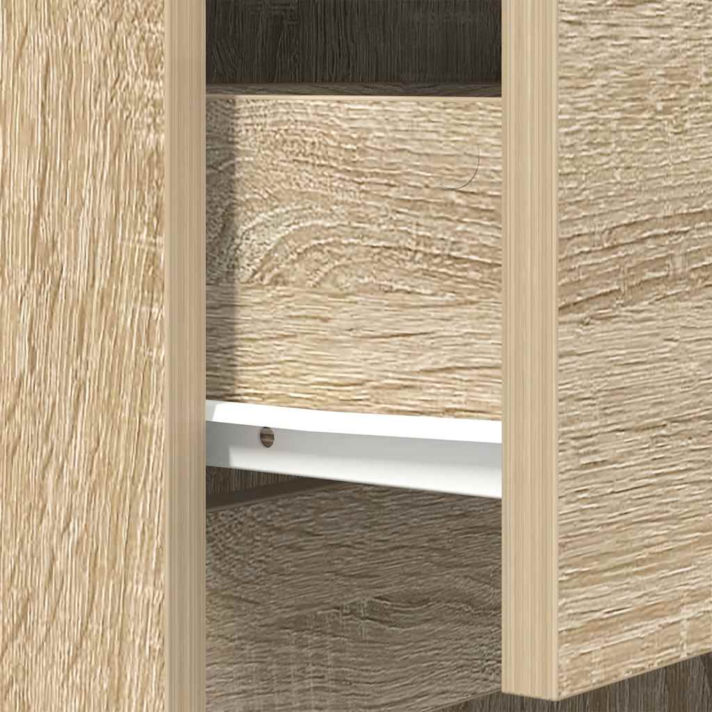 Κομοδίνο Sonoma Δρυς 39x35x125 εκ. από Επεξεργασμένο Ξύλο - Pakobazaar