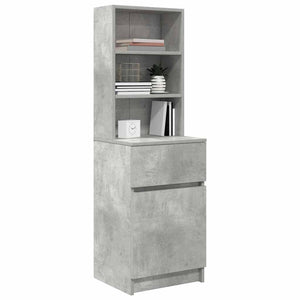 Κομοδίνο Γκρι Σκυρ. 39x35x125 εκ. από Επεξεργασμένο Ξύλο - Pakobazaar