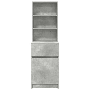Κομοδίνο Γκρι Σκυρ. 39x35x125 εκ. από Επεξεργασμένο Ξύλο - Pakobazaar
