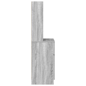 Κομοδίνο Γκρι Sonoma 39x35x125 εκ. από Επεξεργασμένο Ξύλο - Pakobazaar