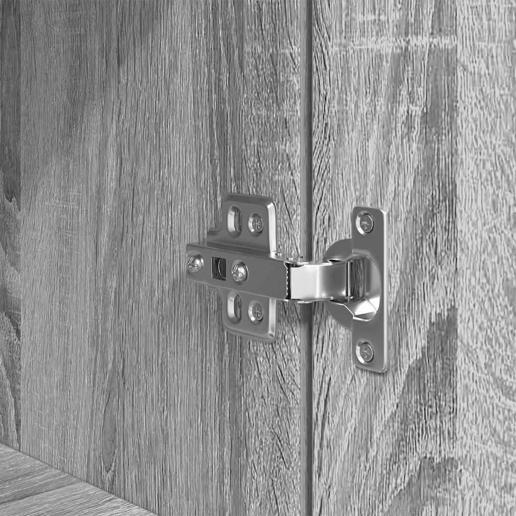 Κομοδίνο Γκρι Sonoma 39x35x125 εκ. από Επεξεργασμένο Ξύλο - Pakobazaar