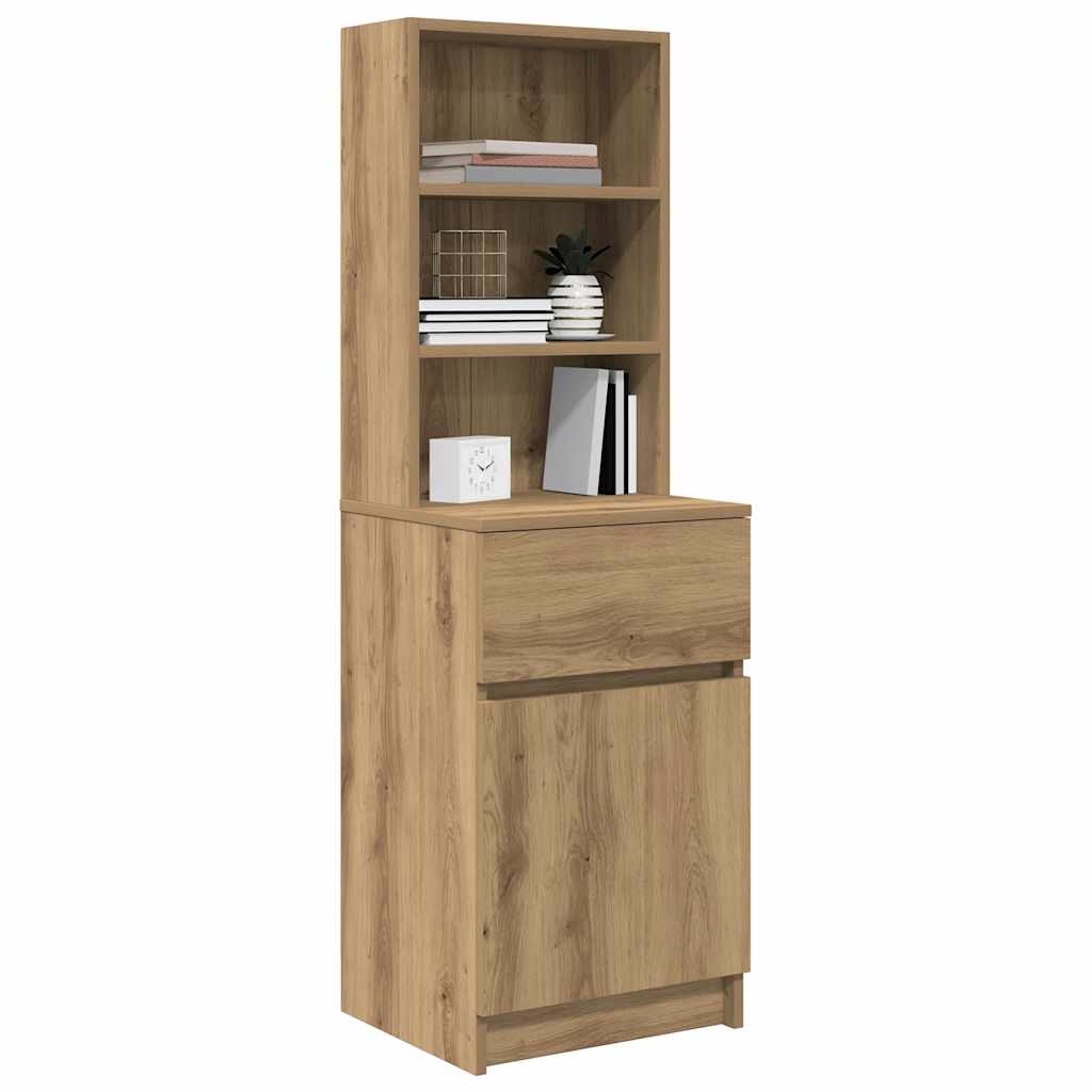 Κομοδίνο Αρτισιανή Δρυς 39x35x125 εκ. από Επεξεργασμένο Ξύλο - Pakobazaar