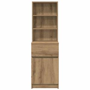 Κομοδίνο Αρτισιανή Δρυς 39x35x125 εκ. από Επεξεργασμένο Ξύλο - Pakobazaar