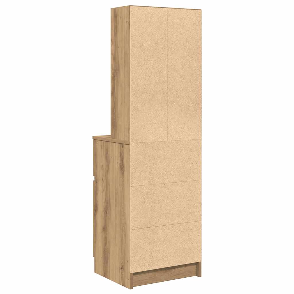 Κομοδίνο Αρτισιανή Δρυς 39x35x125 εκ. από Επεξεργασμένο Ξύλο - Pakobazaar
