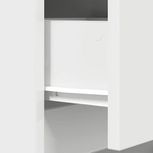 Κομοδίνο λευκό 39x35x65 cm Κατασκευασμένο ξύλο - Pakobazaar