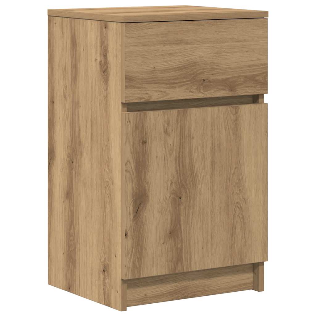 Κομοδίνο Αρτισιανή Δρυς 39x35x65 εκ. από Επεξεργασμένο Ξύλο