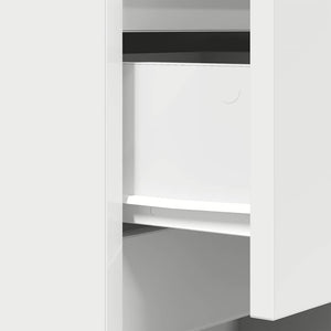Κομοδίνα με 3 συρτάρια 2 τεμάχια Λευκό 39x35x65 εκ. - Pakobazaar