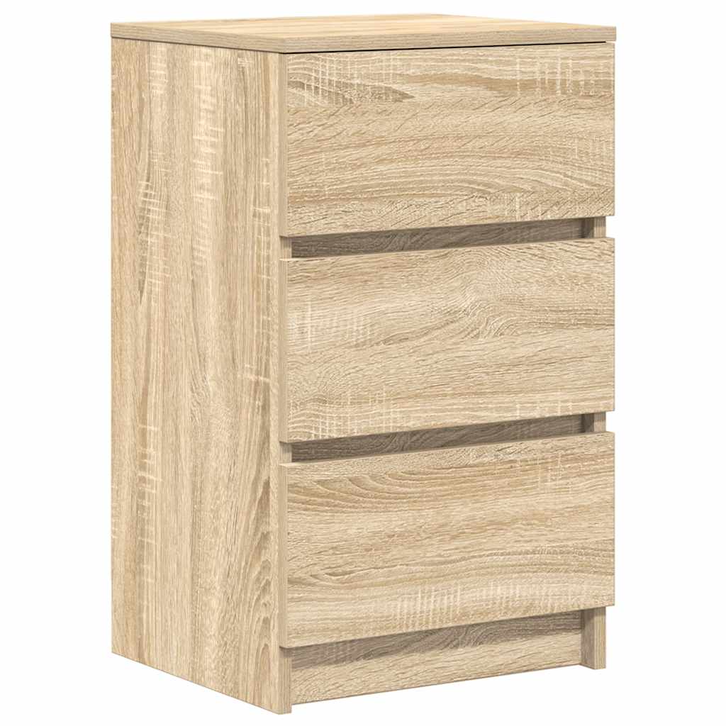 Κομοδίνο με 3 συρτάρια Sonoma Δρυς 39x35x65 εκ.
