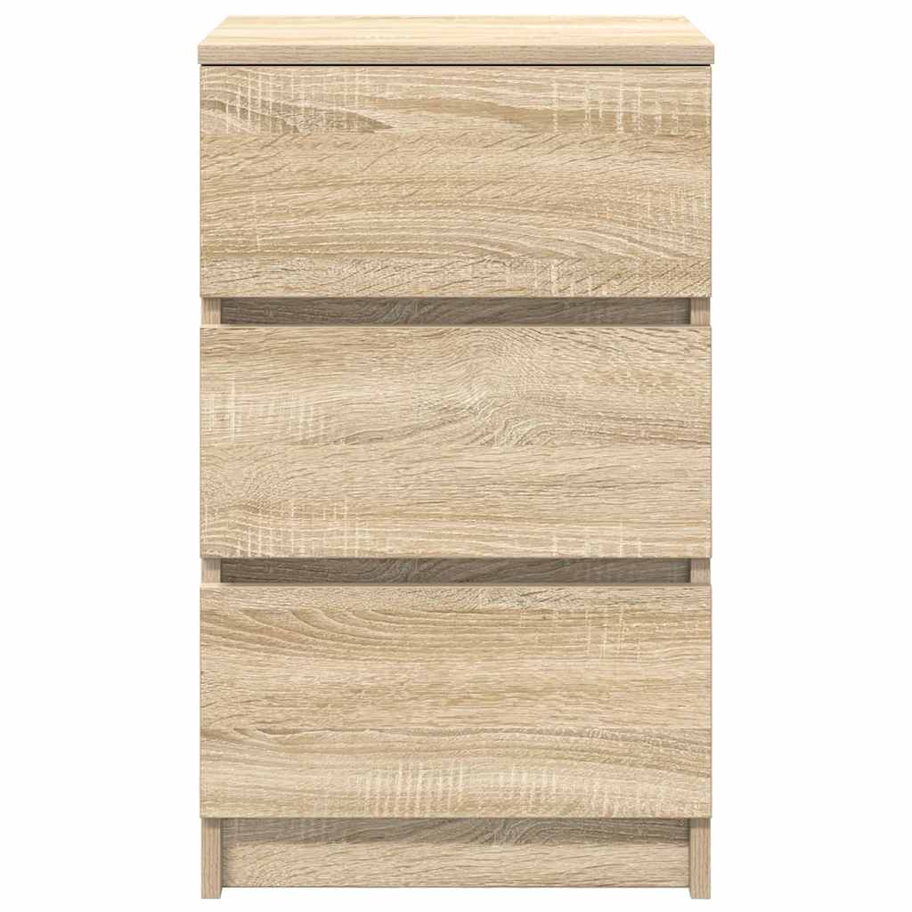 Κομοδίνο με 3 συρτάρια Sonoma Δρυς 39x35x65 εκ.