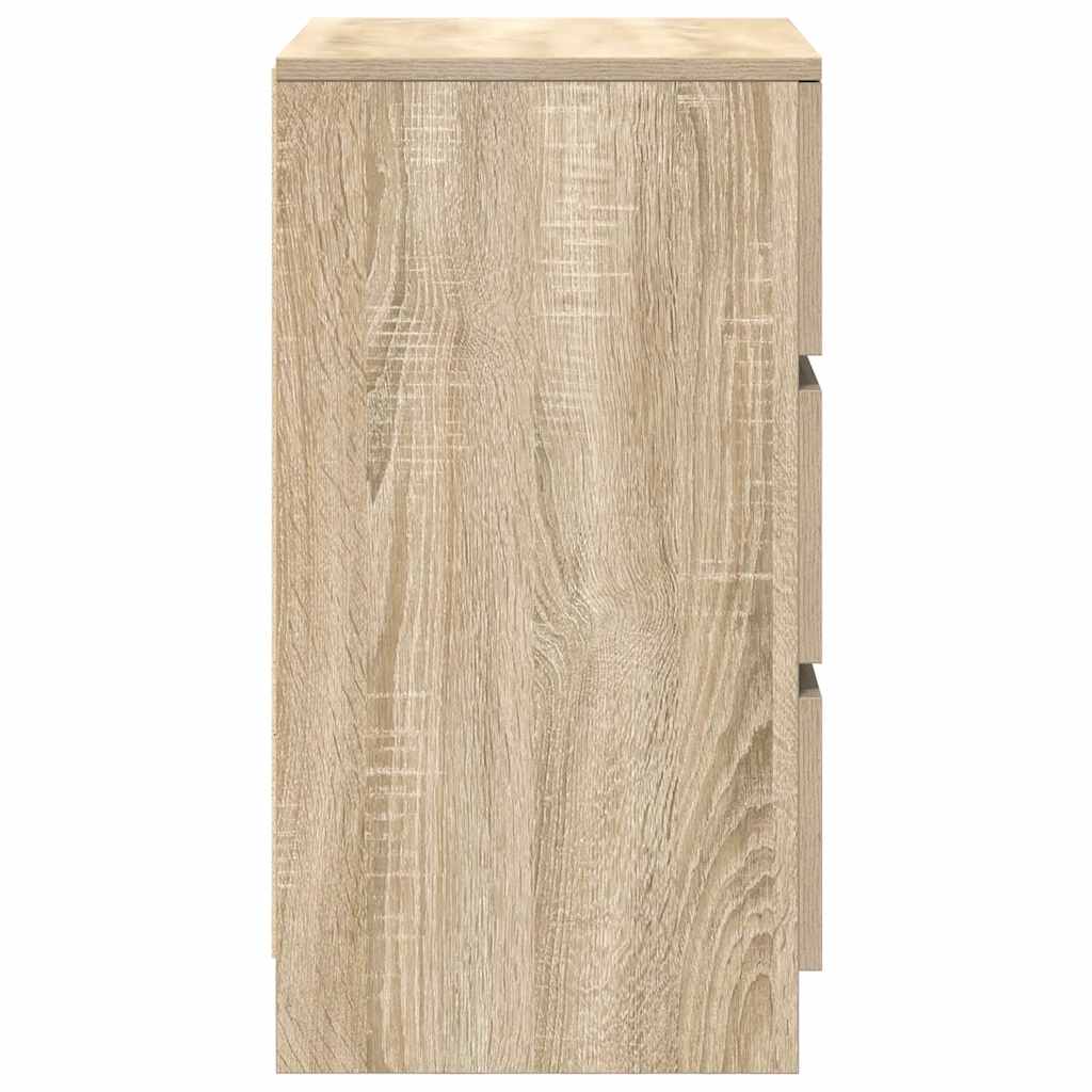 Κομοδίνο με 3 συρτάρια Sonoma Δρυς 39x35x65 εκ.