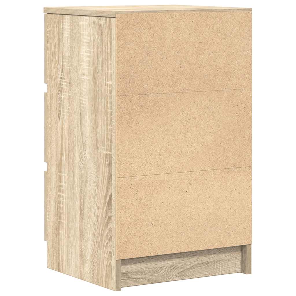 Κομοδίνο με 3 συρτάρια Sonoma Δρυς 39x35x65 εκ.