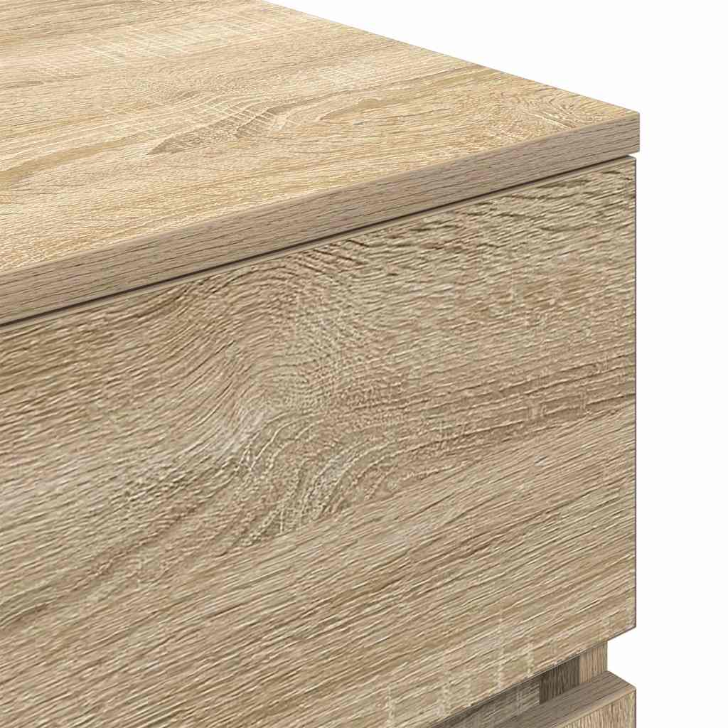 Κομοδίνο με 3 συρτάρια Sonoma Δρυς 39x35x65 εκ.
