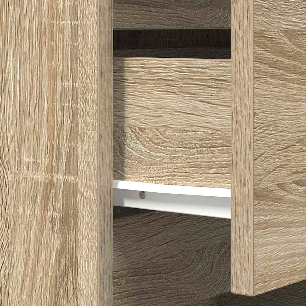 Κομοδίνο με 3 συρτάρια Sonoma Δρυς 39x35x65 εκ.